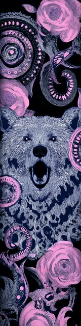 Free bear bookmarks for adults featuring a dark theme bear bookmark